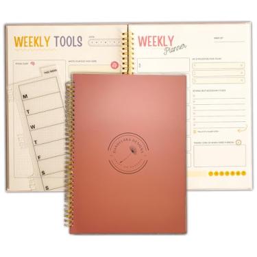 Imagem de Agenda TDAH - grande formato 21 x 27 cm para mentes neurodivergentes: organizador diário sem data, semanal, mensal para adultos, mulheres, adolescentes, organizador de estudantes com TDAH com