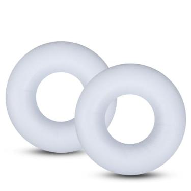 Imagem de Almofadas de reposição Joghaw para fones de ouvido - Compatível com SENNHEISER HD25/HD25-II/HD25SP/HD26SP-II | com couro proteico mais macio com espuma viscoelástica macia para maior conforto - branco