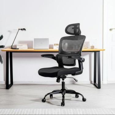 Imagem de Cadeira Escritório Gamer Giratória - Preta - IDEAL