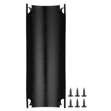 Imagem de Blulu Escudo de calor para fogão a lenha Protetor de tubo ajustável para fogões de 15,2 cm a 20,3 cm Comprimento Estende 57,1 cm a 106,7 cm Aço preto revestido à prova de fogo resistente ao calor para
