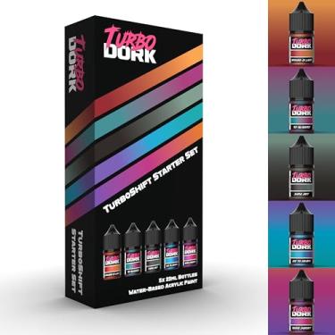 Imagem de Turbo Dork TurboShift Conjunto de tintas acrílicas para iniciantes - tintas acrílicas à base de água não tóxicas que mudam de cor metálica