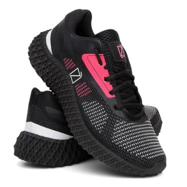 Imagem de Tênis Feminino Lorenzzo Lopez | Leve e Confortável | Para Corrida, Caminhada e Academia | Nylon Respirável | Solado Antiderrapante (Preto, BR, Adulto, Numérico, 38)