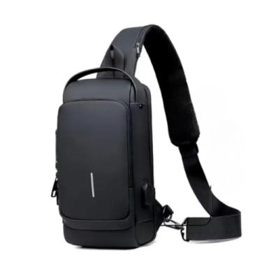 Imagem de Bolsa Transversal, ImpermeáVel, PráTica Bolsa De Ombro(PX1-Preto)