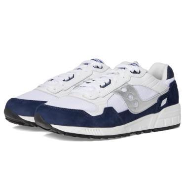 Imagem de Saucony Tênis adulto unissex Shadow 5000, Branco/azul marinho/prata, 41