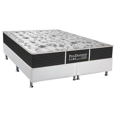Imagem de Cama Box Queen: Colchão Molas Probel Prolastic Prodormir Sleep + Base Crc Courano Branco(158X198)