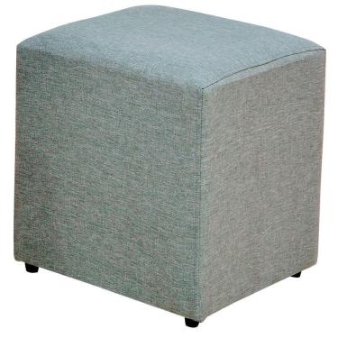Imagem de Puff Quadrado L02 Sala De Estar Linho Cinza Escuro