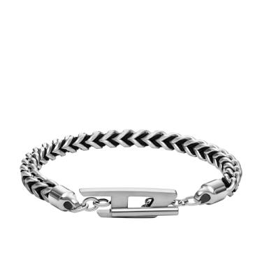 Imagem de Diesel Pulseira masculina de corrente de aço inoxidável (modelo: DX1540040), One Size, Aço inoxidável, Sem Pedra Preciosa