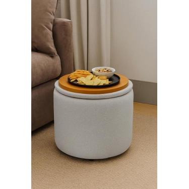 Imagem de Puf Puffe Banco E Baú Decorativo ,Pode Usar Como Petisqueira ,Revistei