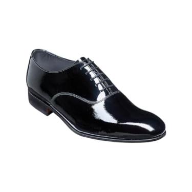Imagem de BARKER Madeley Sapato social masculino feito à mão de couro Oxford elegância atemporal e artesanato superior - Roupa formal e de negócios, Oxford preto envernizado, 41