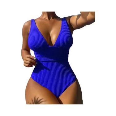 Imagem de Maiô Feminino De Uma Peça Com Decote Em V, Costas Descobertas, Control