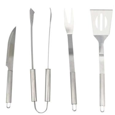 Imagem de Jogo para Churrasco em Inox com 4 Peças - Mimo Style - ALF02