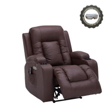 Imagem de Poltrona Reclinável Austin com Massagem Aquecimento USB USBc Brinde Óc