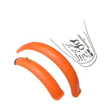 Imagem de Para-lamas de bicicleta 26/20" X4.0, conjunto de para-lamas para pneus largos, para bicicletas BMX, dobráveis, de neve, elétricas, MTB e acessórios de ciclismo.(20X4.0 Orange)