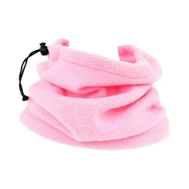 Imagem de Cachecol Tubular Ajustável Unissex Em Fleece Polar Para Inverno, Prote
