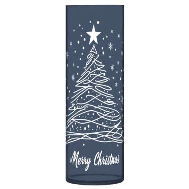 Imagem de CEBUGI Vaso de flor de árvore de Natal 10 cm x 30 cm Vaso cilíndrico para flores, vaso transparente inquebrável para decoração de casa de festa de casamento