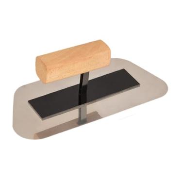 Imagem de predolo Desempenadeira de gesso, desempenadeira de acabamento, espátula para espalhar gesso com cabo de madeira, multiuso, construção, cabo confortável,