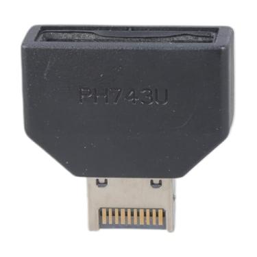 Imagem de Adaptador de cabeçalho USB 3.2 tipo E para USB 3.0 de 19 pinos de 20 pinos, conversão vertical da placa-mãe tipo C