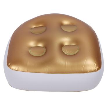 Imagem de Ymiko Almofada de Banho Inflável Com Capa de Malha, Encosto Resistente à água para Banheiras, Spas e Piscinas Almofada Confortável para Banheira de Imersão para Relaxamento (Ouro)