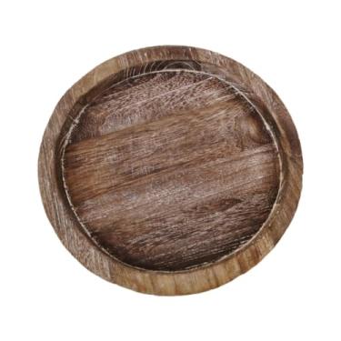 Imagem de Fxzqgnh Prato de Sobremesa, Bandeja de Madeira para Servir, Decoração de Banheiro, Bandeja Decorativa Redonda, Organizador de de Banheiro para Aliment, a