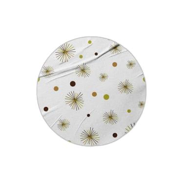 Imagem de Adesivos Redondos Autocolantes 25 Unidades Estampa Fogos de Artifício Dourados - Tamanho 50x50cm