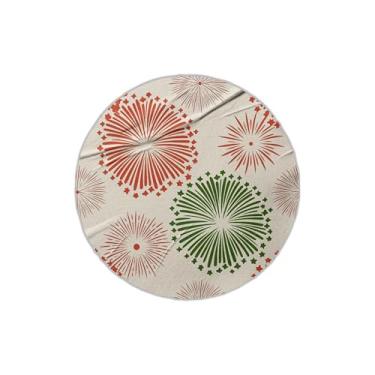 Imagem de Autocolantes Adesivos Redondos Ano Novo 25 Unidades Design Fogos de Artifício - Tamanho 30x30cm