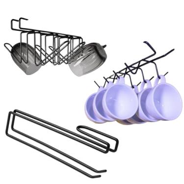 Imagem de Kit 3 Organizadores de Armário Xícara, Copo E Papel Toalha