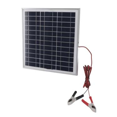 Imagem de Aramox Painel Solar Portátil de 50 W, Painel Solar de Silício Monocristalino Com Cabo de 9,8 Pés DC 18 V Clipes de Bateria Vermelha e Preta para Camping Em Trailers e Caminhadas