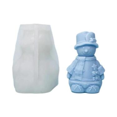Imagem de Molde De Silicone Mini Boneco De Neve De Natal Para Decoração De Casa 