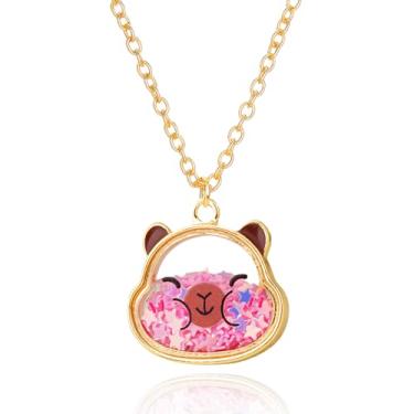 Imagem de DOYYCA Colar com medalhão fofo, gato, sapo, medalhão para meninas, joias e presentes de aniversário, Zinco, Sem Pedra Preciosa