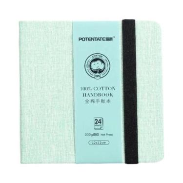 Imagem de Caderno De Papel Para Aquarela 12x12cm 24 Folhas 300g 100% Algodão POT