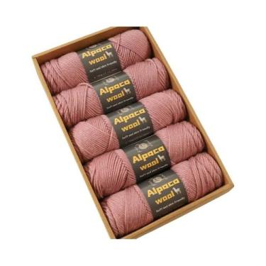 Imagem de Fio De Lã De Alpaca Multicolorido 500g 245 Kit De Tricô Grosso Para Ho