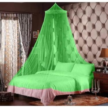 Imagem de Mosquiteiro de Teto com Elástico Universal – Casal, Solteiro e Box | Rede Proteção Contra Mosquitos(verde)