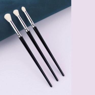 Imagem de 3 pincéis de maquiagem, pincel de polimento de base, corretivo, ferramentas de maquiagem, cabo longo, base oblíqua, pincel de maquiagem