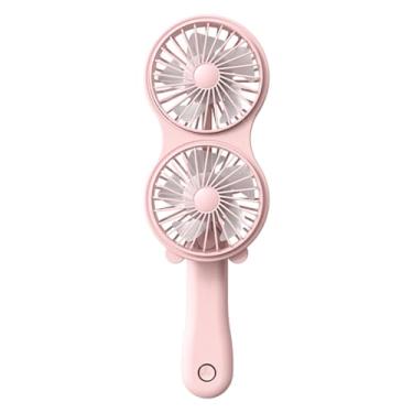 Imagem de Ventilador Pessoal | Ventoinha Manual Elétrica de Arrefecimento - Suprimentos de Arrefecimento de Mesa USB Recarregável para Escritório Campismo Caminhada Praia Casamento Ginásio