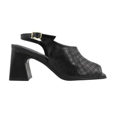 Imagem de Sandália Piccadilly Slingback Flavia Salto Alto Preto
