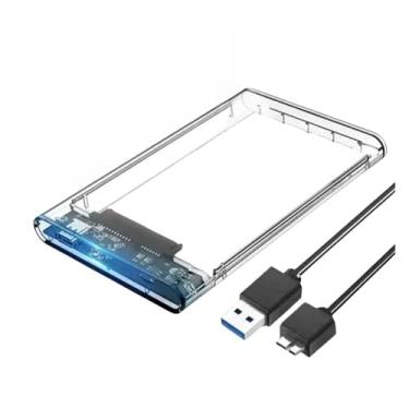 Imagem de Case Externo para HD Transparente USB 3.0 SATA 2.5”, Compatível com SSD e HDD, Velocidade de Transferência 6Gbps, Plug & Play, Alta Performance, Proteção, Design de acabamento Premium – Ecase-300.