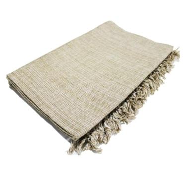 Imagem de Manta para Sofá Tipo Capa Luxo 210x120cm em Algodão – Decorativa e Protetora para Sala(Caramelo Mesclado)