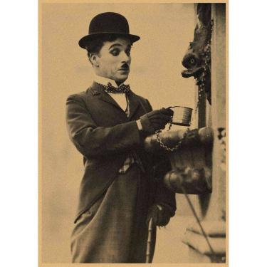 Imagem de Pôster com pintura de parede Charlie Chaplin Comedy Master Anime