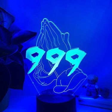 Imagem de Luz noturna LED 3D que muda de cor Juices Wrlds Forevers 999