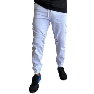 Imagem de CALÇA Jeans JOGGER MASCULINA SARJA COM ELASTICO - Bermudaria F&C, Bran