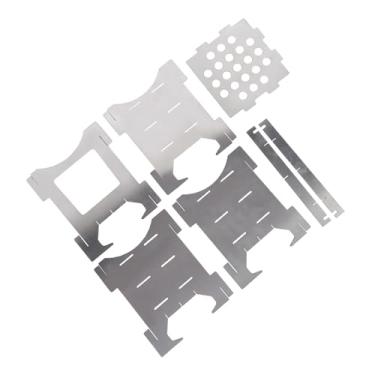 Imagem de Generic Mini Fogão Dobrável de Aço Inoxidável para Acampamento Ao Ar Livre, Pequeno e Conveniente, Super Ventilação, 100% Novo, Conforme Fotos Mostradas