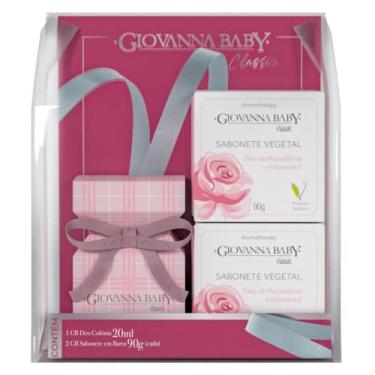 Imagem de Kit Deo Colônia Classic Giovanna Baby 20ml + 2 Sabonetes Vegetais de 9