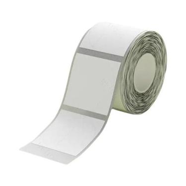 Imagem de Papel Adesivo Térmico Impermeável Para Impressão De Etiquetas Redondas