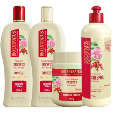 Imagem de Kit Crespos 1 Shampoo 1 Condicionador 1 Banho 500ml + Finalizador 500m