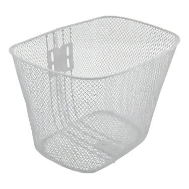 Imagem de 2X Cesta Cestinha Bicicleta Aro 16 Branca Em Aço Com Supor