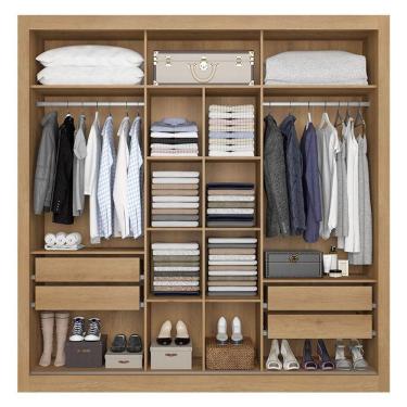 Imagem de Guarda Roupa Casal Ibiza 3 Portas Capuccino Menta Flex E Cabeceira Com Mesas De Cabeceira Formosa Capuccino - Thb