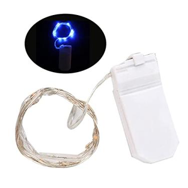 Imagem de Luzes de Fada Led com Fio Cobre Prateado Lâmpada Cadeia Caixa Bateria para Presente Centro Mesa Casamento Decoração Fest