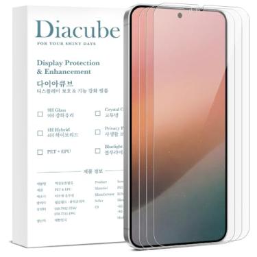 Imagem de DIACUBE [Pacote com 3] Protetor de tela PET 6H com revestimento de vidro para Samsung Galaxy S26, [Suporte ultrassônico de impressão digital 0,1S] [Instalação fácil sem bolhas com gabarito de