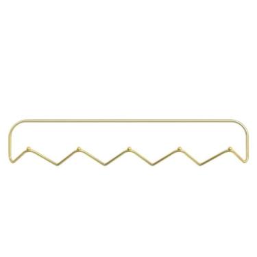 Imagem de KEG801302 Cabide para casaco e chapéu simples de entrada montado na parede com 5 ganchos criativos chapéus de metal ganchos para roupas (ouro)