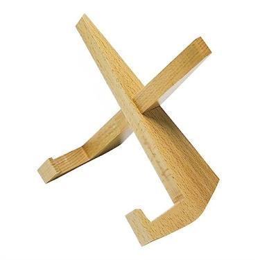 Imagem de Home Suporte de exibição de disco de vinil LP, suporte de armazenamento de madeira maciça, suporte de decoração DIY feito à mão para armazenamento de álbuns de 17,78 cm, 25,4 cm e 30,5 cm (natural)